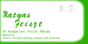 matyas feiszt business card