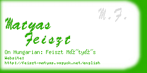 matyas feiszt business card